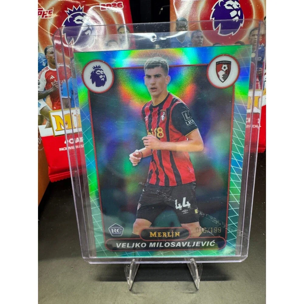 2026 Topps Merlin Premier League #9 Veljko Milosavljević, AFC Bournemouth /199
